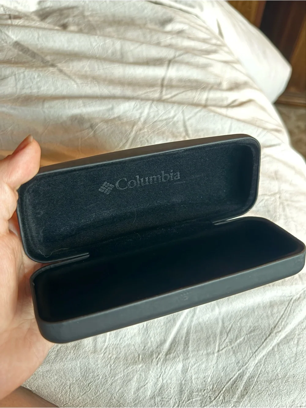 Columbia Black Sunglasses Case with Embossed Logo